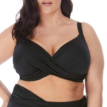 Magnetic Plunge Black Bikini Top